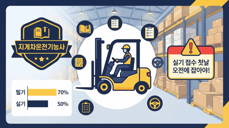 지게차운전기능사 자격증 완벽 정리 — 취득 방법·시험 일정·취업 현실 2026