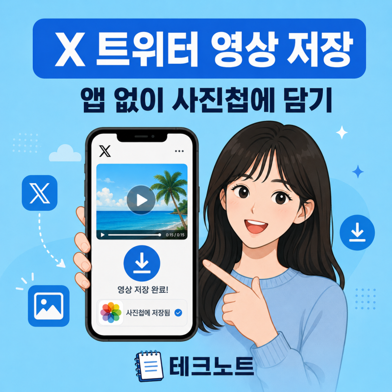 "앱 없이 저장된다고?" 아이폰으로 X 트위터 영상 사진첩에 담는 법