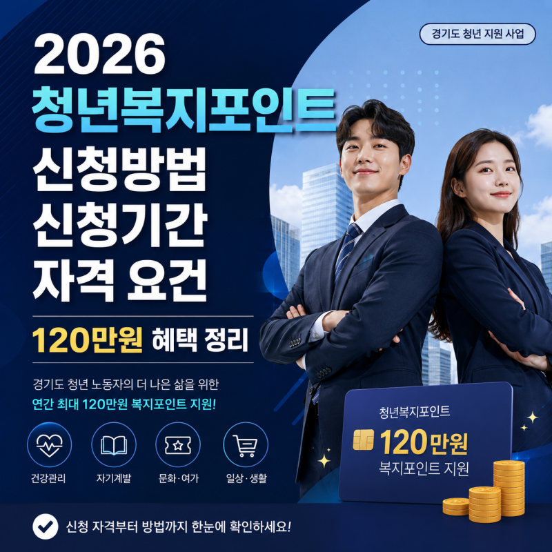 2026 청년복지포인트 신청방법 신청기간 자격 요건 120만원 혜택 정리
