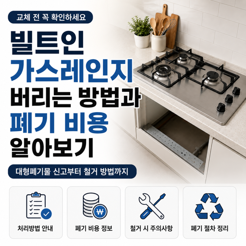 빌트인 가스레인지 버리는 방법과 폐기 비용 알아보기