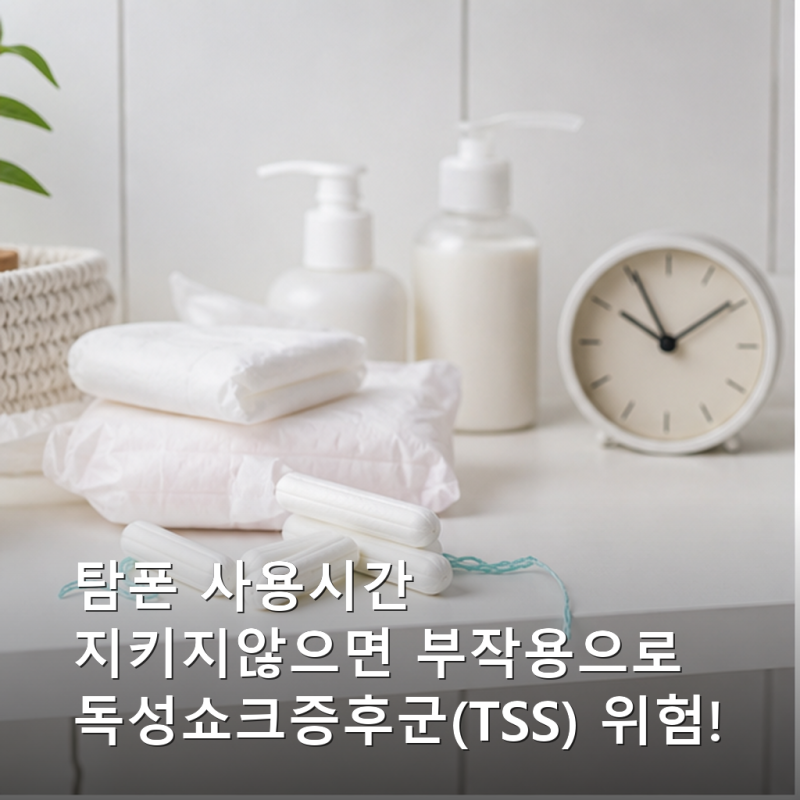 탐폰 사용시간 지키지않으면 부작용으로 독성쇼크증후군(TSS) 위험!