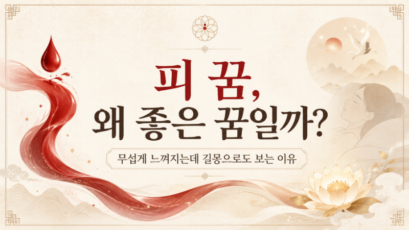 피 꿈은 왜 좋은 꿈으로도 풀이될까요?