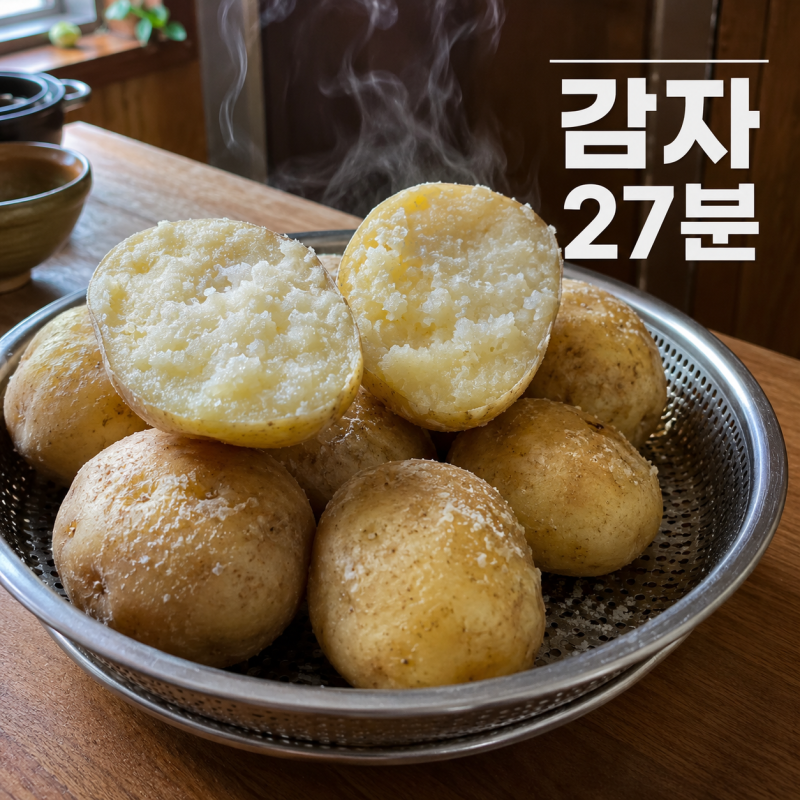 감자 삶는 시간 27분? 크기 하나로 8분이 갈립니다