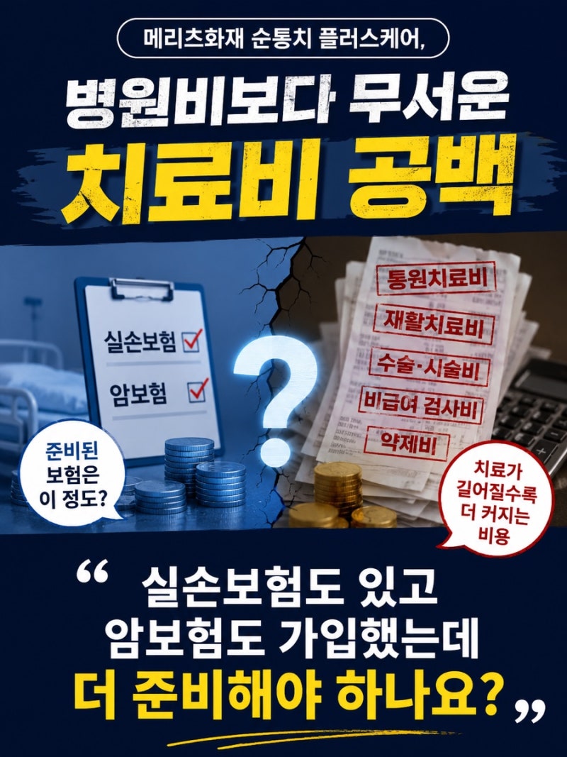 메리츠화재 순통치 플러스케어, 병원비보다 무서운 치료비 공백