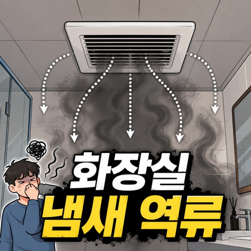 화장실 담배냄새 역류, 공용배관인지 전동댐퍼로 확인하는 방법