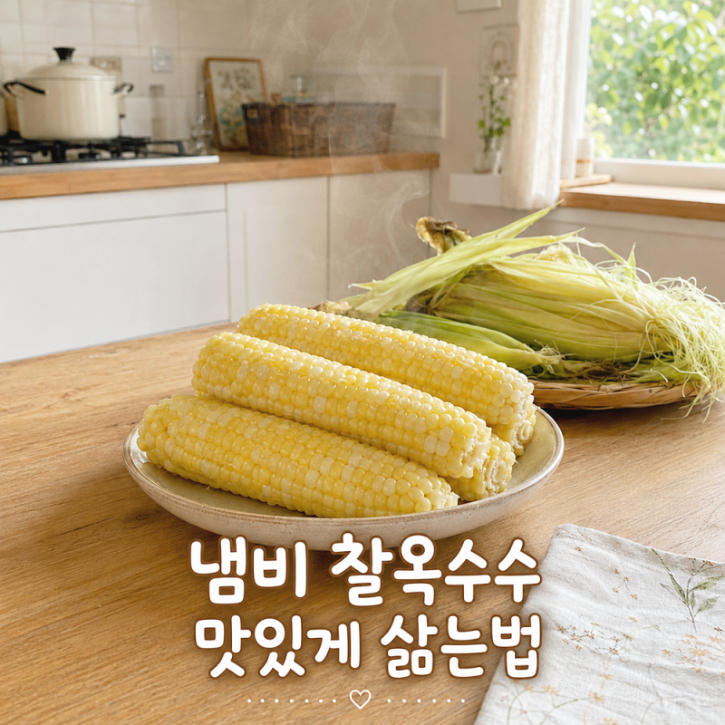 옥수수 삶는법 냄비 찰옥수수 삶는시간 맛있게