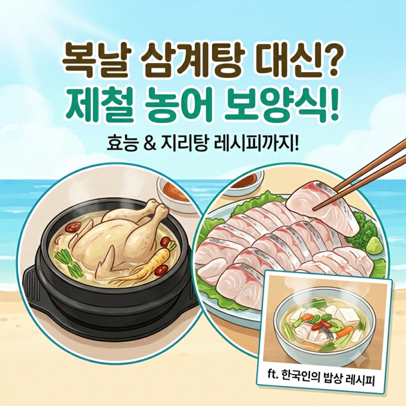 다가오는 복날 삼계탕 대신 챙겨 먹는 여름 제철 농어 효능과 요리법 (ft. 한국인의 밥상 농어....
