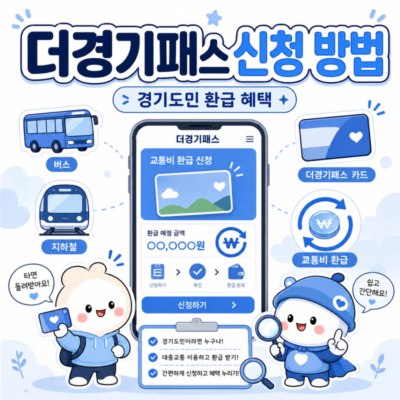 더경기패스 신청 방법, 경기도민이라면 환급 혜택 확인하세요