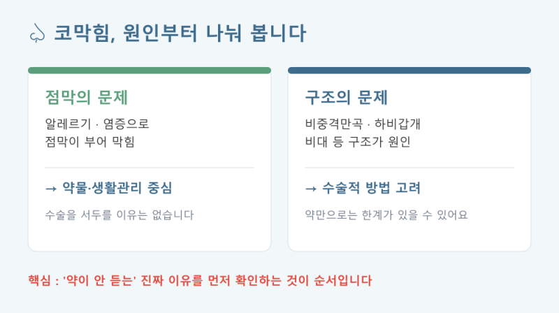 코막힘 수술하면 다시 막히지 않나요? — 비염수술의 효과와 재발