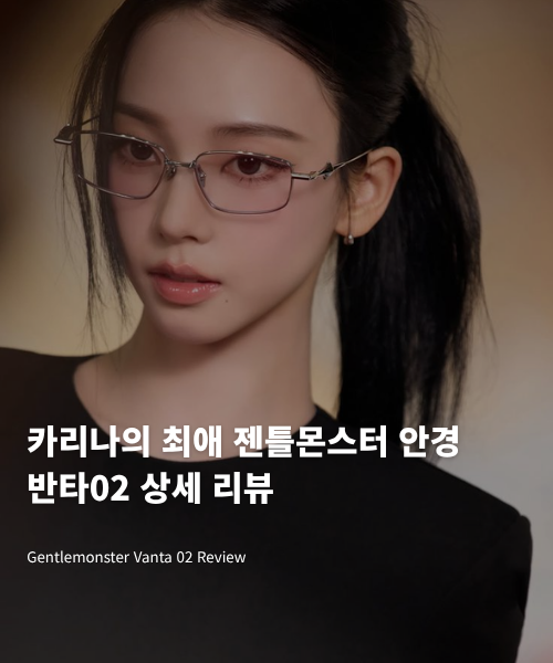  젠틀몬스터 반타02 안경, 카리나 착용 후기 및 사이즈 정보