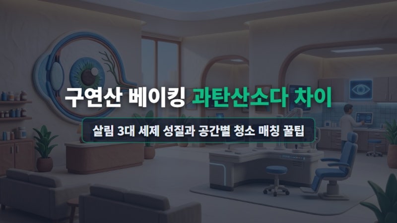 구연산 베이킹소다 과탄산소다 차이 화학적 성질과 청소 꿀팁 완벽 총정리