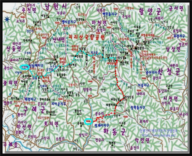 지리산쌍계사~삼신봉~세석대피소~성삼재
