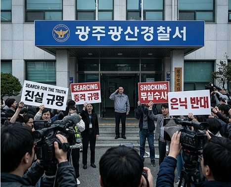 <b>장윤기</b> 살인<b>사건</b> 파문, 광주 광산경찰서 <b>압수수색</b>과 충격적인... 