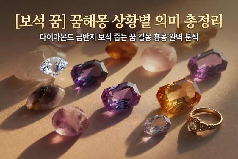[보석 꿈] 해몽 상황별 의미 총정리 : 다이아몬드 금반지 보석 줍는 꿈 길몽 흉몽 완벽 분석