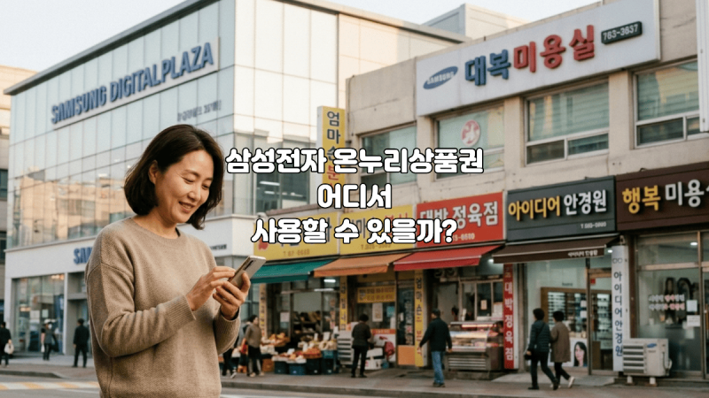삼성전자 온누리상품권 사용처 어디까지 가능할까? 온라인 배달앱 사용 전 확인하세요