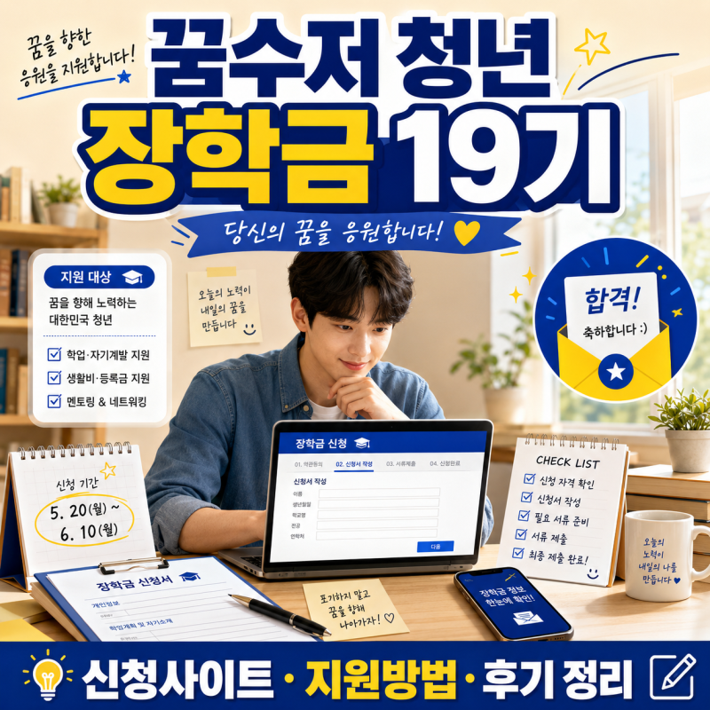 꿈수저 청년 장학금 19기 신청사이트, 신청방법부터 후기까지 한눈에 정리