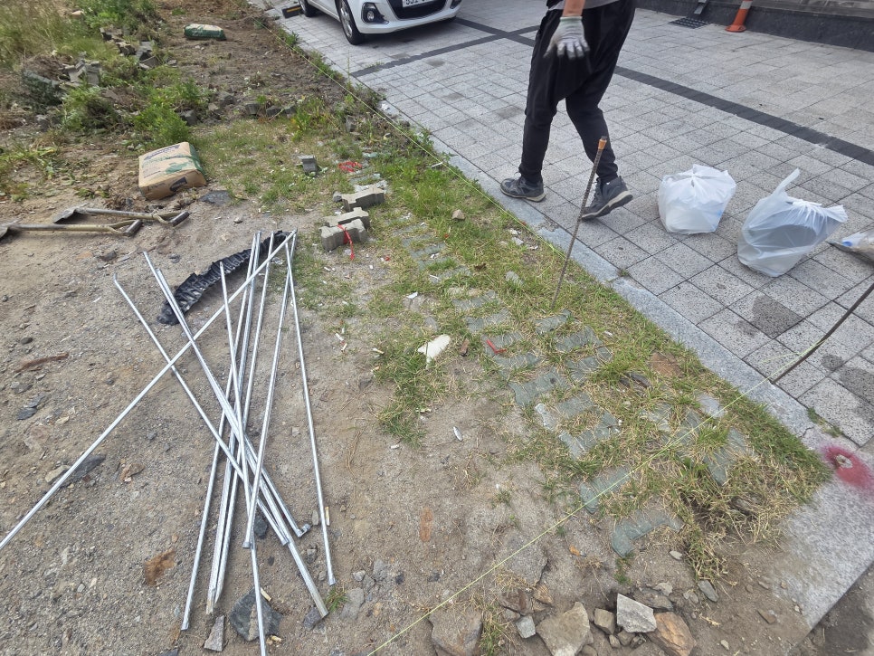평택고덕휀스 상가 건물 불법주차 무단쓰레기 배출 단속 펜스 시공 설치