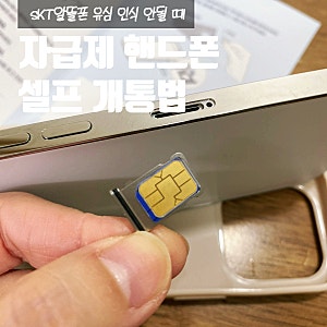 [알뜰폰셀프개통] 자급제폰 알뜰폰 유심 개통, 변경하는 방법 (SKT, SKT알뜰폰 유심 인식 안될 ....