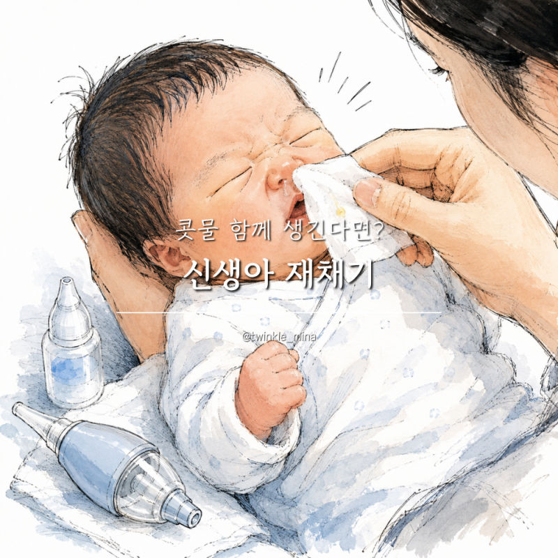 신생아 재채기 원인 노란콧물 맑은 콧물 함께 생긴다면?