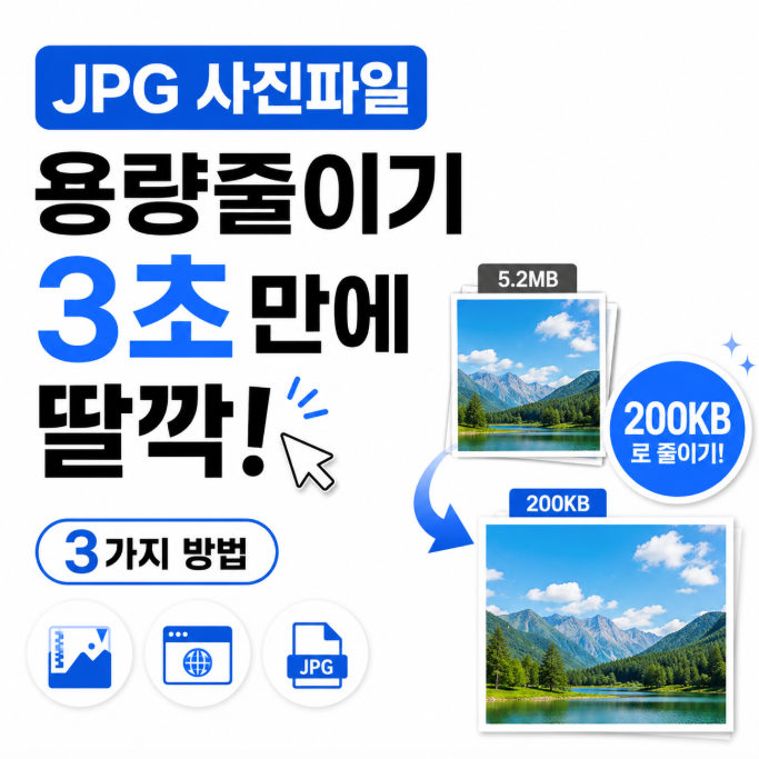 JPG 사진파일 용량줄이기 3초만에 딸깍 하는 3가지 방법