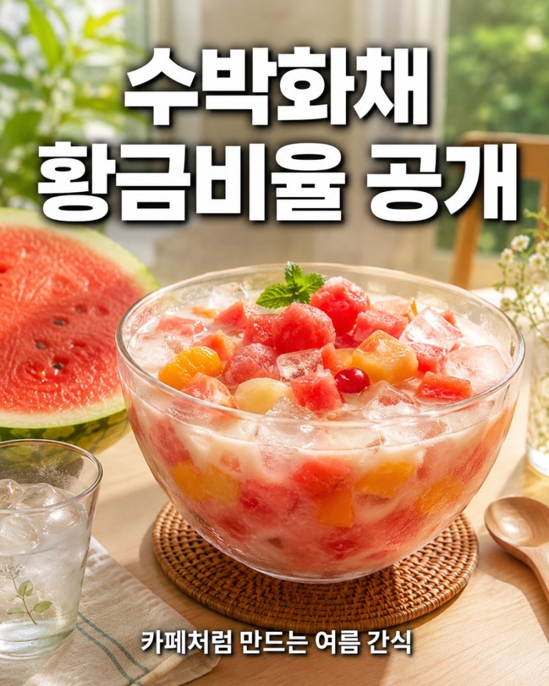 수박화채 만드는 법, 실패 없는 황금레시피