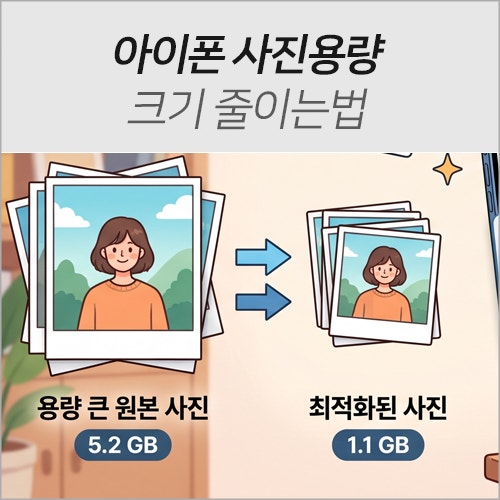 아이폰 핸드폰 사진 용량 줄이기 실용적인 방법
