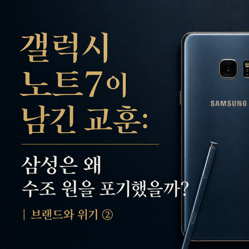 갤럭시 노트7이 남긴 교훈: 삼성은 왜 수조 원을 포기했을까? | 브랜드와 위기 ②