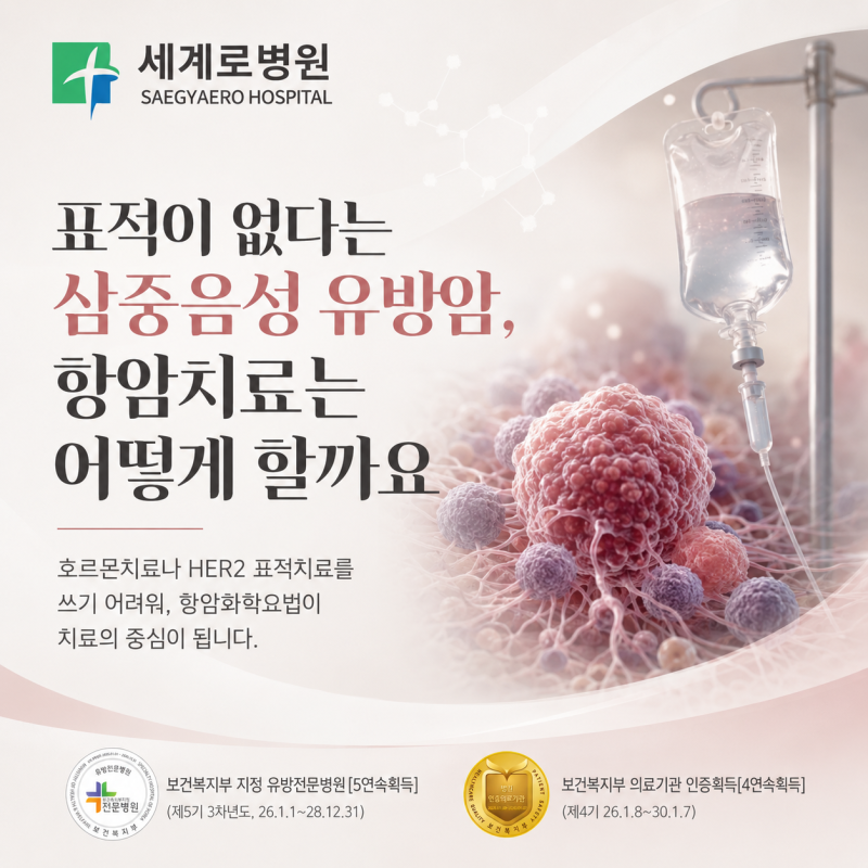 표적이 없다는 삼중음성 유방암, 항암치료는 어떻게 할까요?