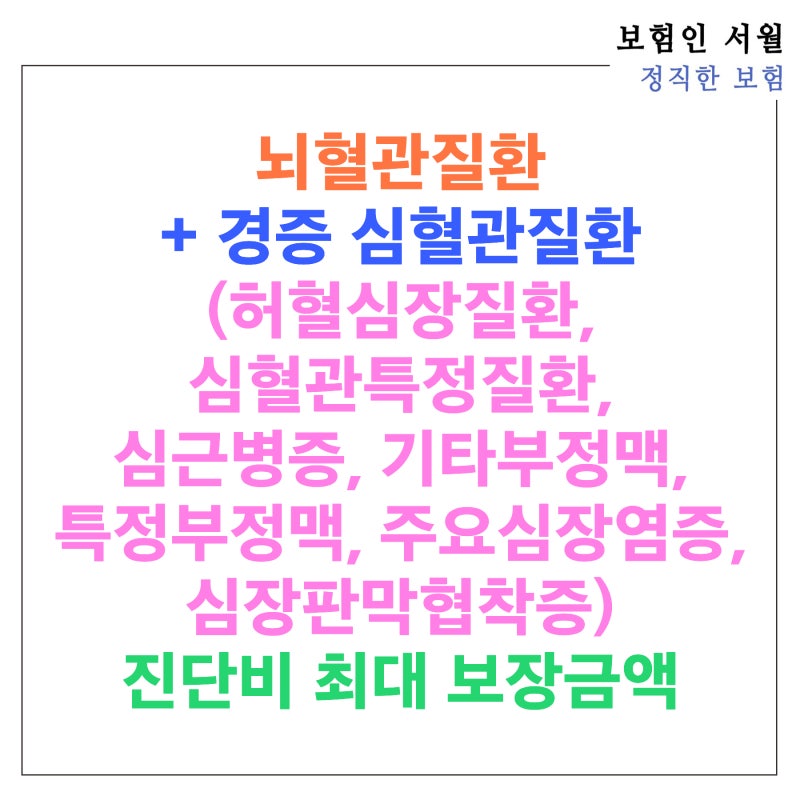 뇌혈관질환 + 경증 심혈관질환(허혈심장질환, 심혈관특정질환, 심근병증, 기타부정맥, 특정....