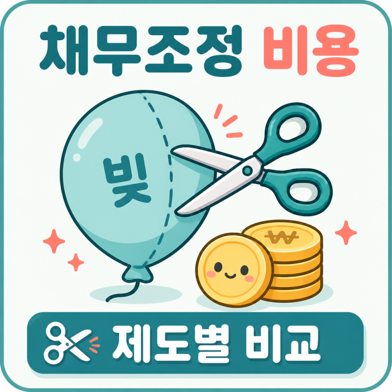 빚 정리하는 데 5만원? 채무조정 비용 제도별로 이렇게 달라요