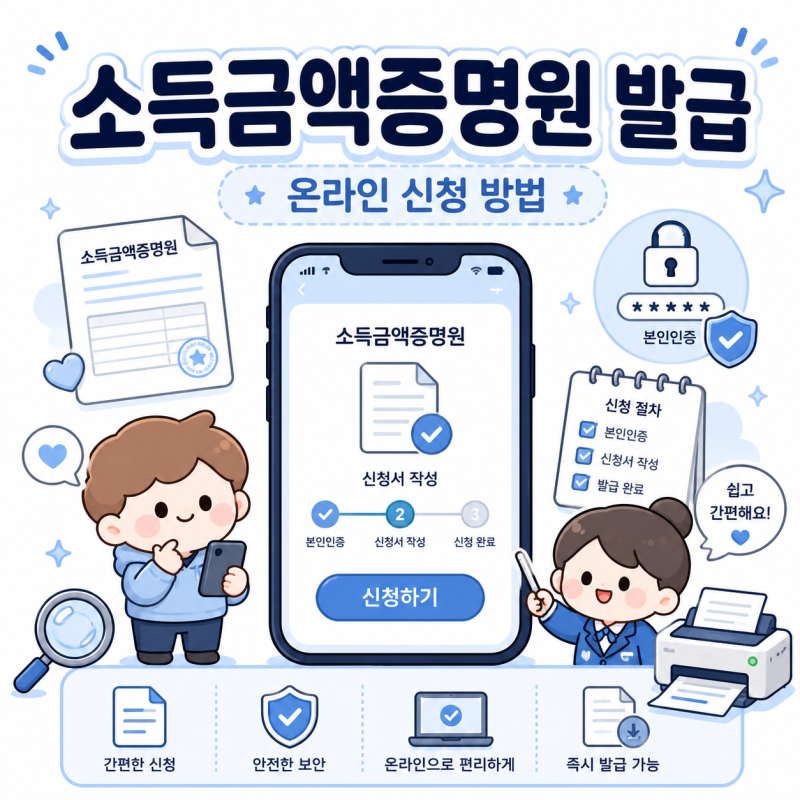 2025년 소득금액증명원 홈택스에서 발급하세요