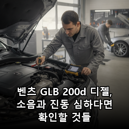 벤츠 GLB 200d 디젤, 소음과 진동 심하다면 확인할 것들