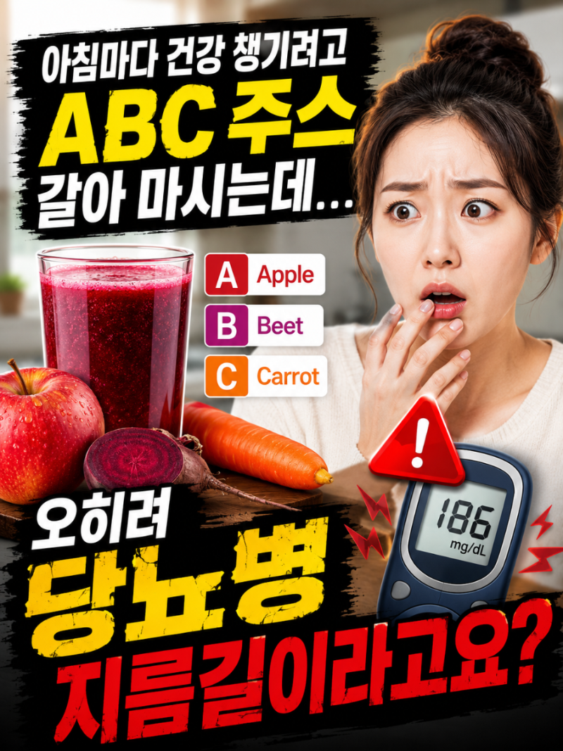 "아침마다 건강 챙기려고 ABC 주스 갈아 마시는데... 오히려 당뇨병 지름길이라고요?"
