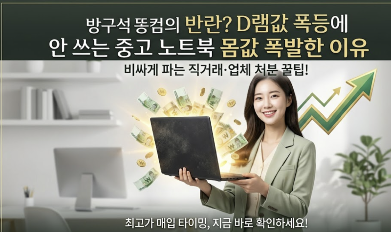 방구석 똥컴의 반란? D램값 폭등에 안 쓰는 중고 노트북 몸값 폭발한 이유
