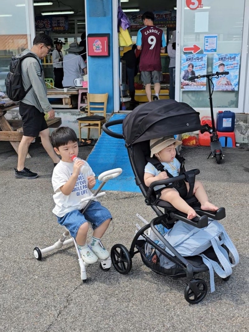 애 둘 여행은 짐 줄이기가 생명! 누비 트래블러T + 트라이크 S4 꿀조합 후기
