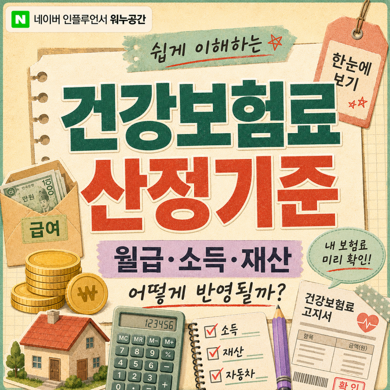 건강보험료 산정기준 알아보기, 월급·소득·재산은 어떻게 반영될까