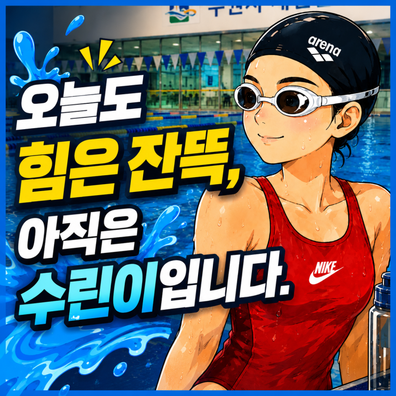 수원 새천년 수영장 강습 DAY7