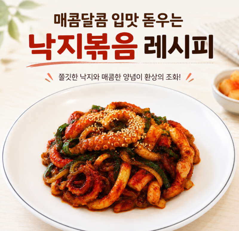 매콤하고 쫄깃한 낙지볶음레시피 낙지덮밥 한그릇요리