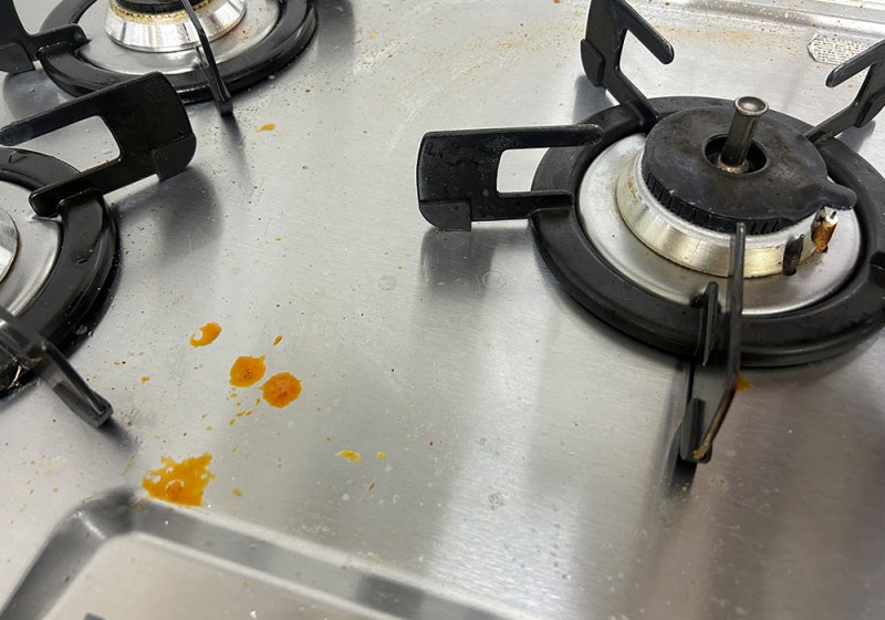 가스레인지 청소 후드 삼발이 화구 찌든때 제거 방법