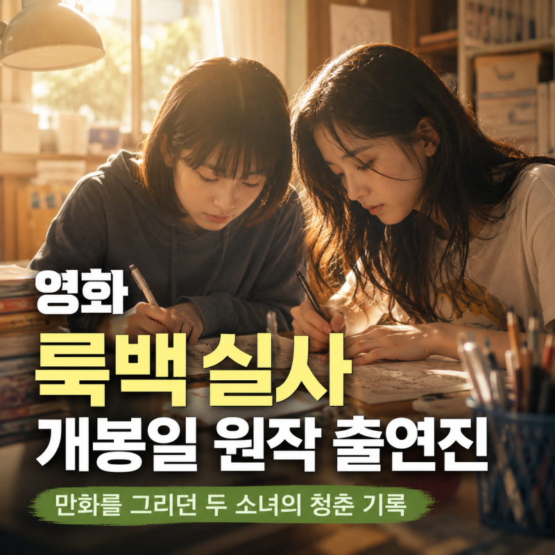 영화 룩백 실사 개봉일 원작 출연진, 만화를 그리던 두 소녀의 청춘 기록