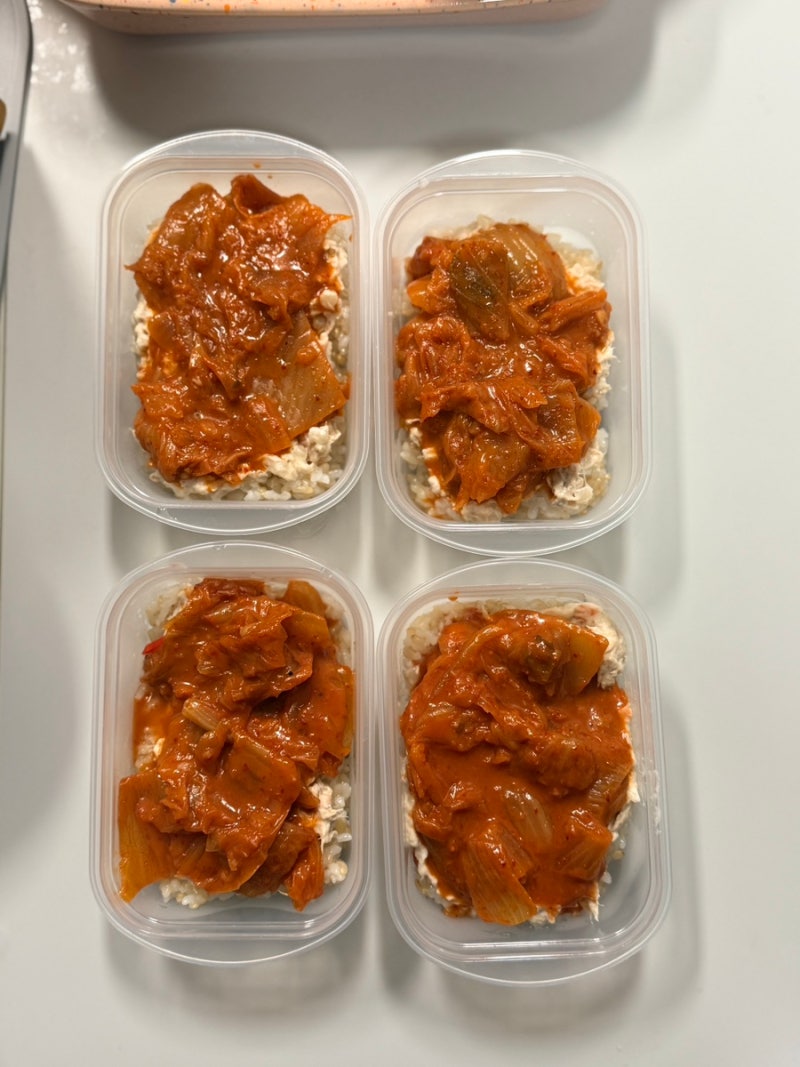 직장인 초간단 다이어트 도시락 묵은지 참치 밥버거 & 마운자로 일주일 후기