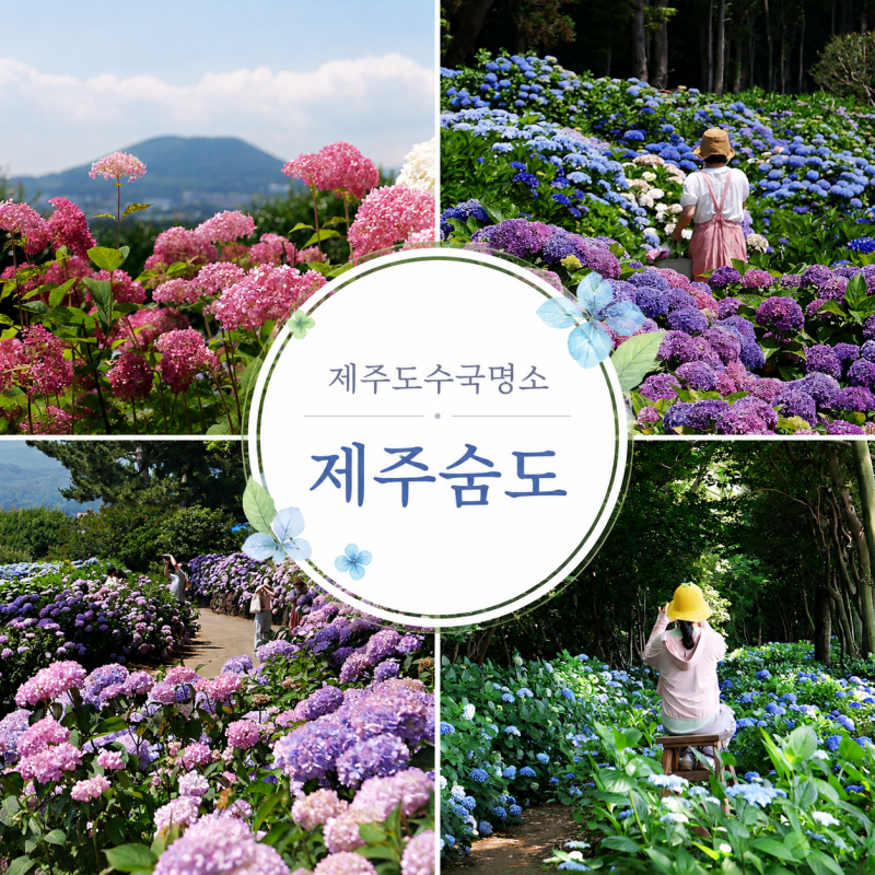 제주도 6월 여행 수국명소 갈만한곳 제주 숨도 수국