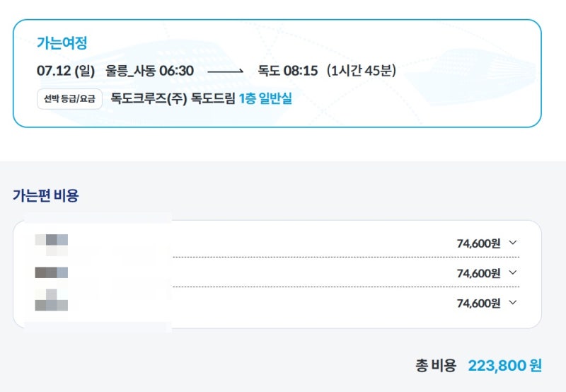 부산 출발 7월 울릉도 독도 부모님과 여행 3박 4일 일정 준비하기 자유여행 VS 패키지여행 비....