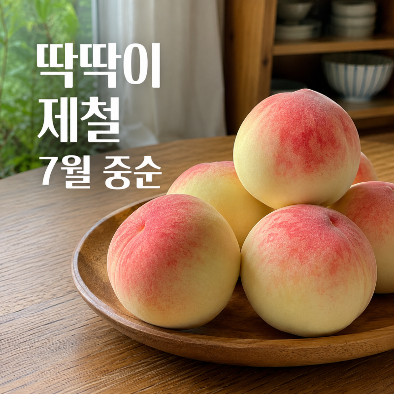 딱딱이 복숭아 제철7월 중순부터, 딱복 물복먹는 시점이 갈립니다