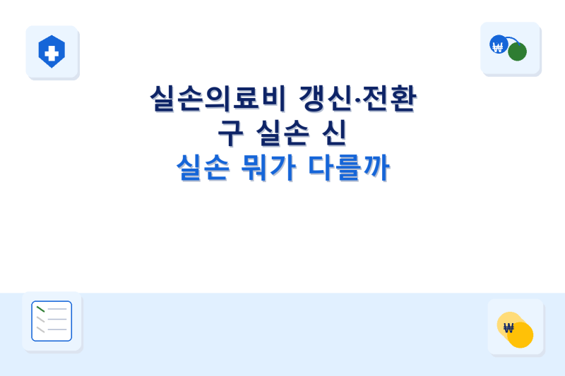 실손의료비 갱신·전환｜구 실손 신 실손 뭐가 다를까