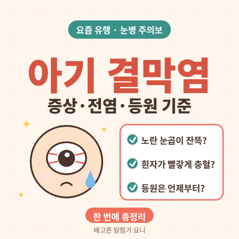 아기 결막염 증상 원인 총정리 | 2살 아기 눈곱 꼈을 때 병원? 알러지, 감기? 어린이집 등원 기....