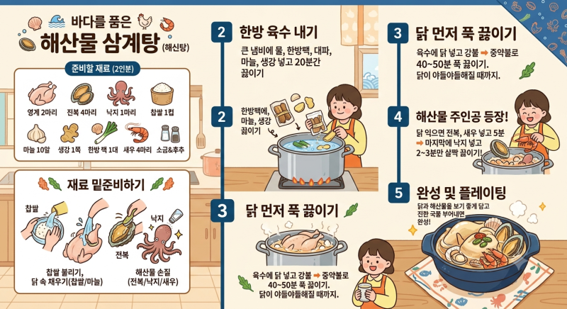 바다를 품은 해신탕 만들기