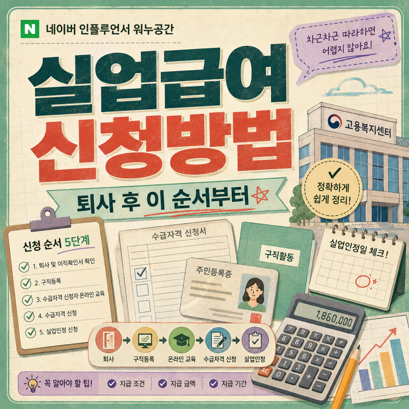 실업급여 신청방법, 퇴사 후 꼭 밟아야 할 순서
