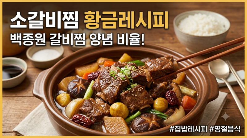 소갈비찜 황금레시피｜백종원 갈비찜 양념 비율과 만드는 법