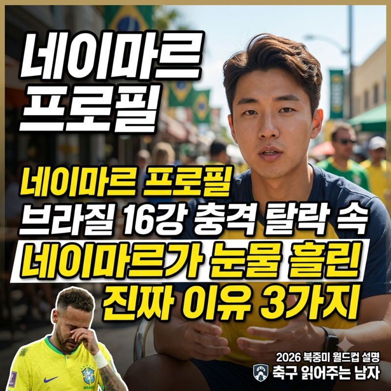 네이마르 프로필 , 브라질 16강 충격 탈락 속 네이마르가 눈물 흘린 진짜 이유 3가지